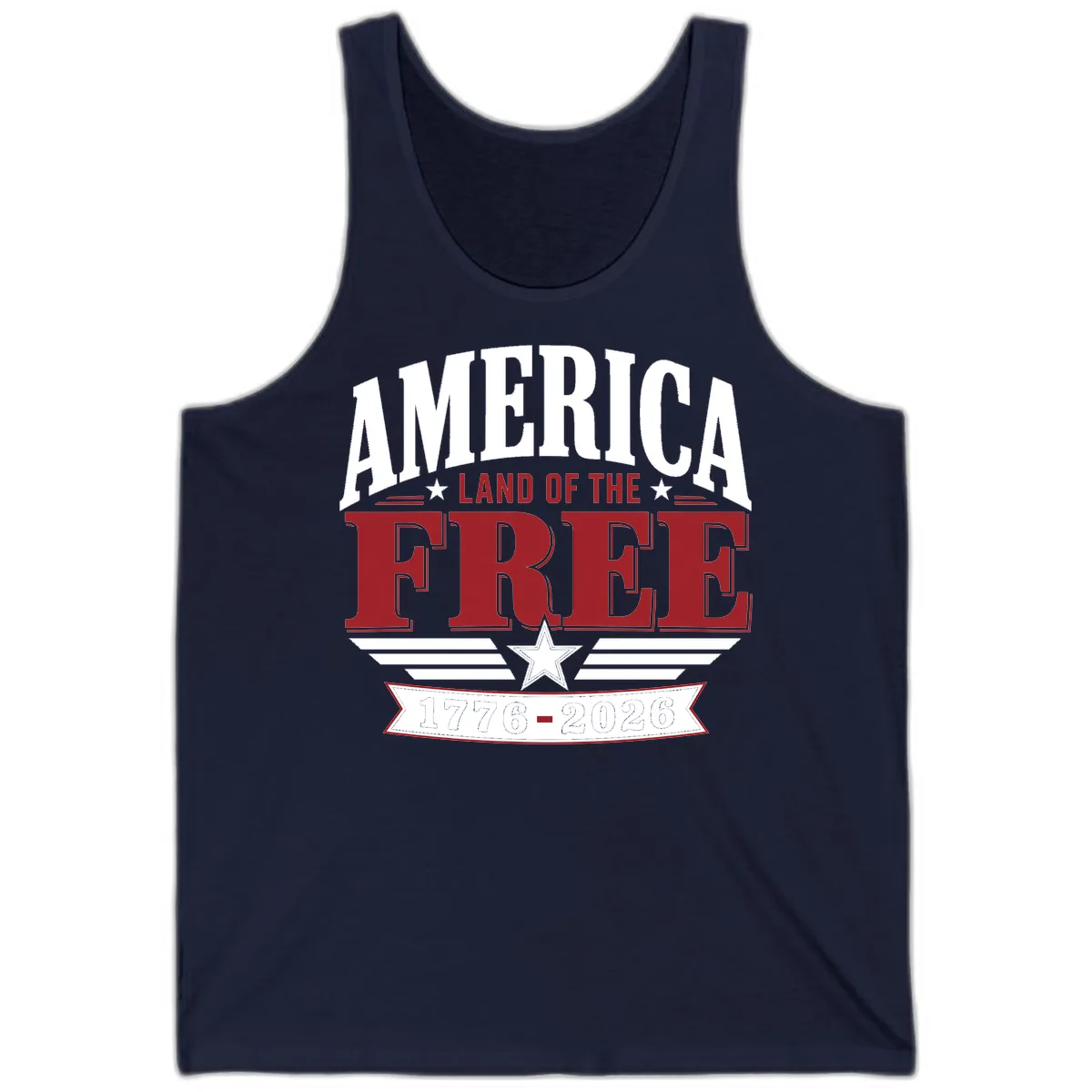 America Land of the Free 250th Celebration Tank in Navy