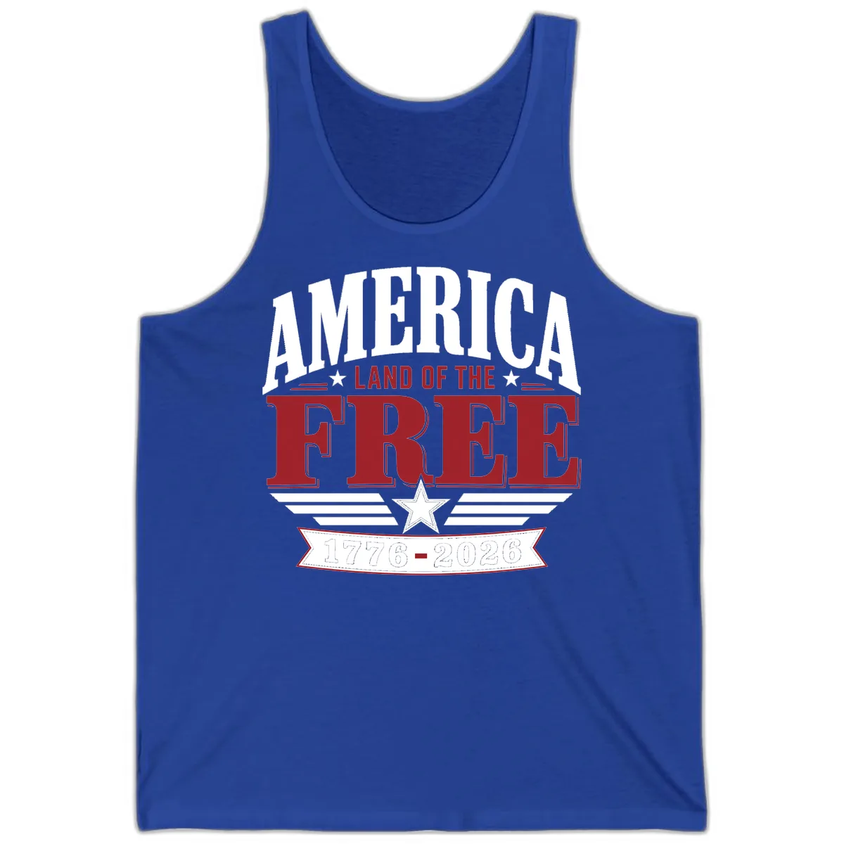 America Land of the Free 250th Celebration Tank in True Royal