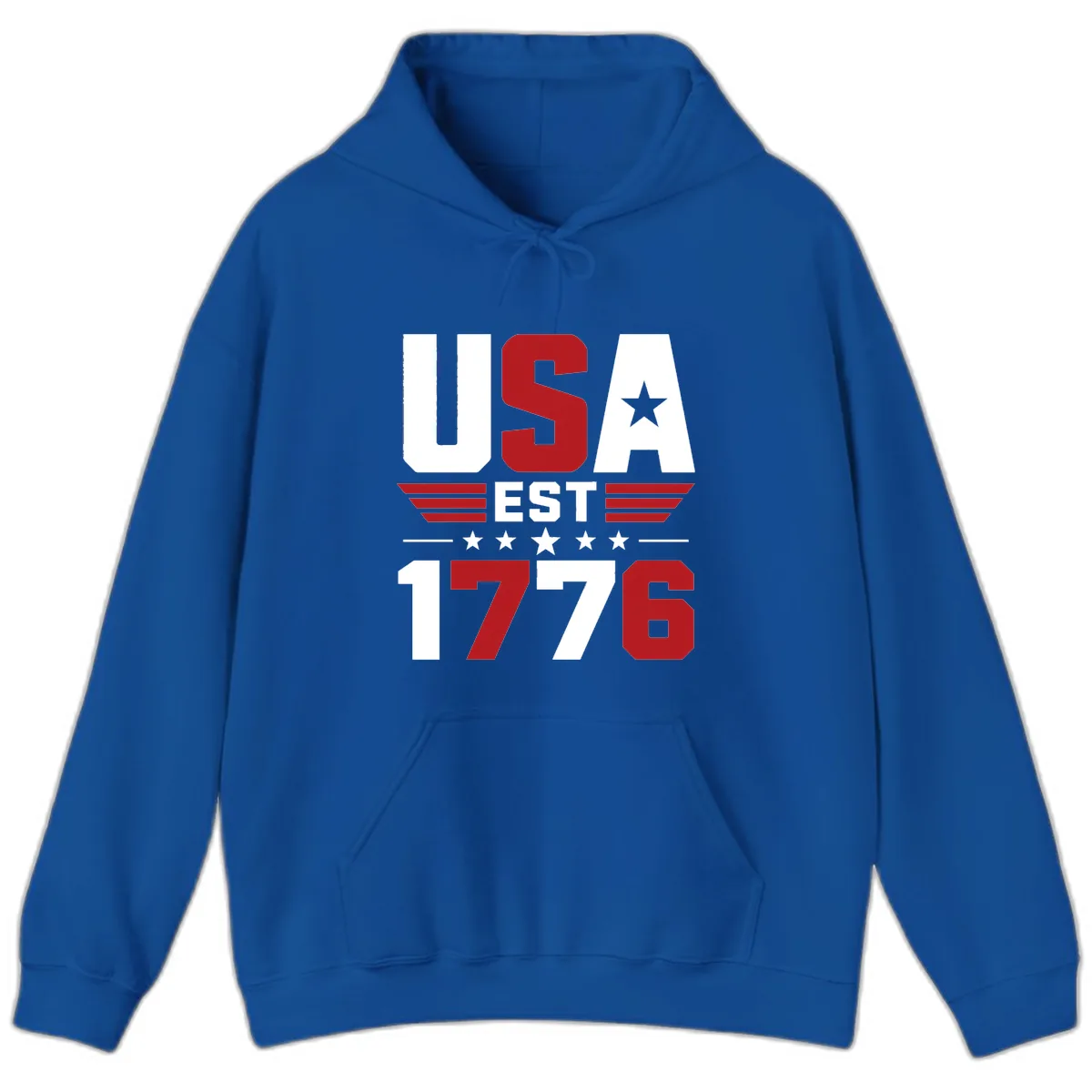 USA 1776 Stars and Stripes Hoodie in Royal