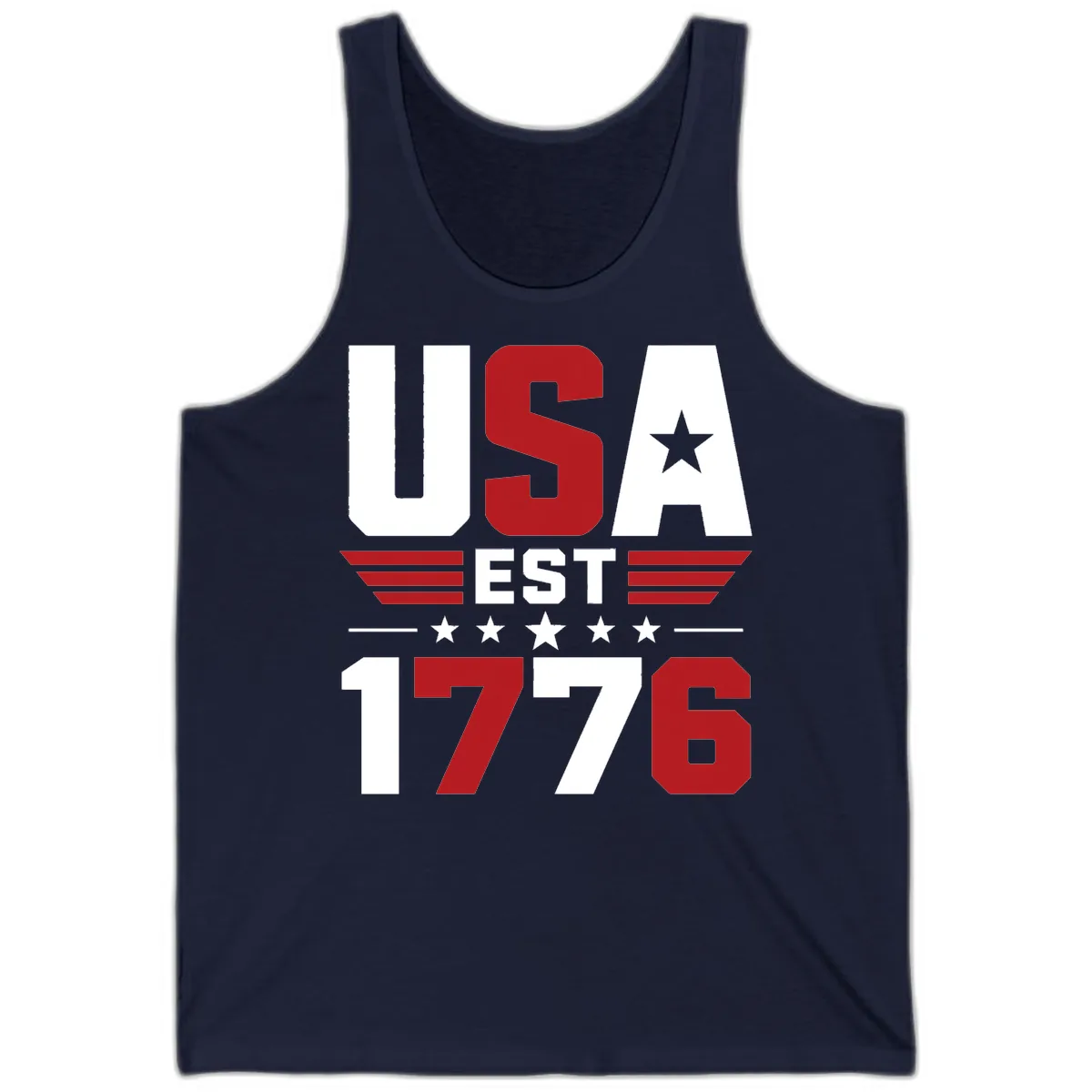 USA 1776 Stars and Stripes Tank in Navy