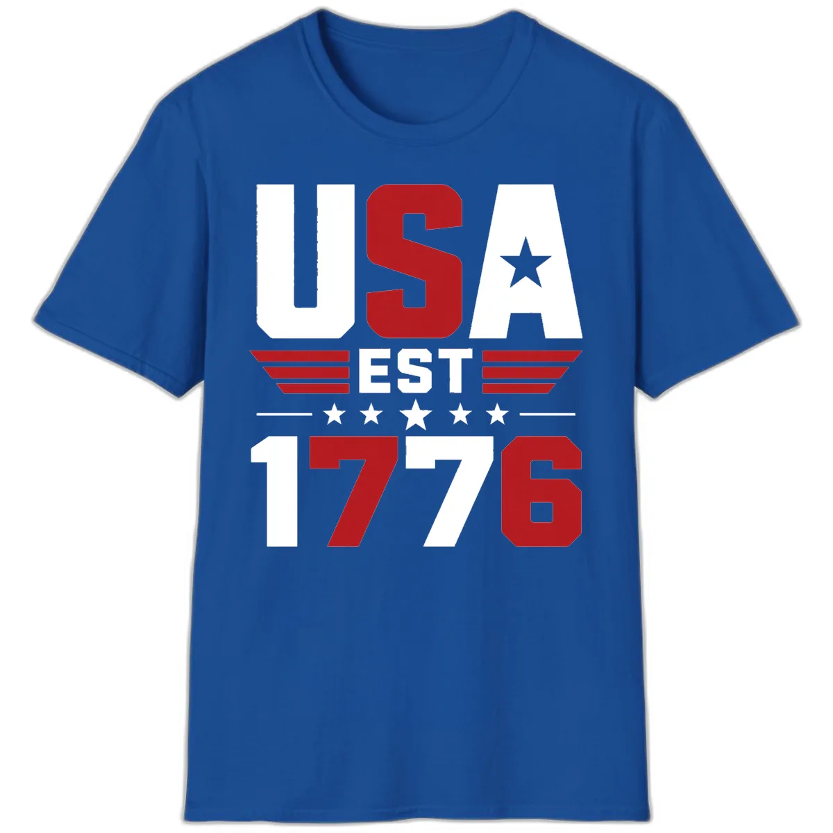 USA 1776 Stars and Stripes T-Shirt in Royal