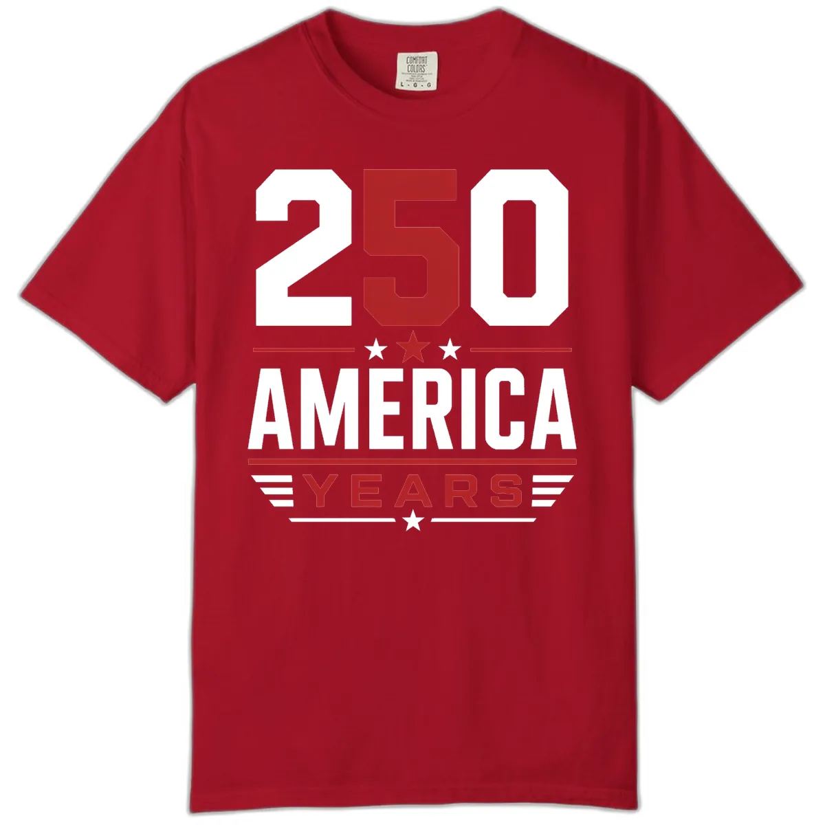 America 250th Anniversary Celebration Comfort Color in Red
