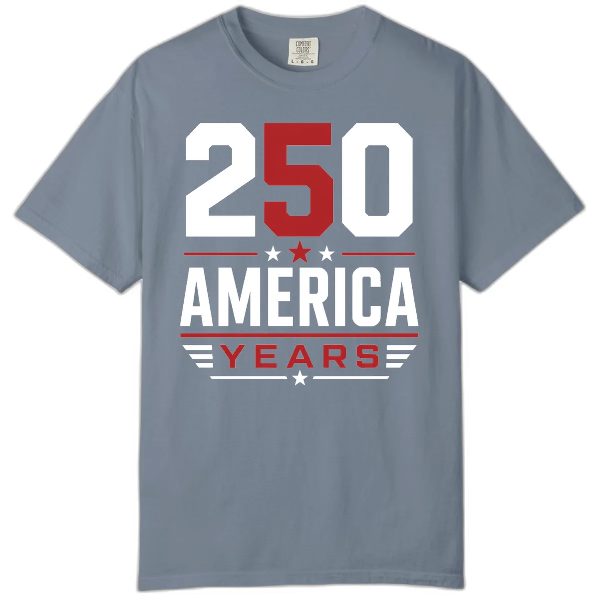 America 250th Anniversary Celebration Comfort Color in Blue Jean