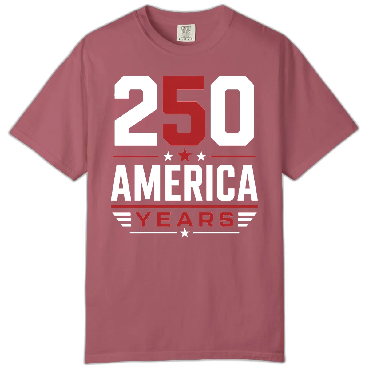 America 250th Anniversary Celebration Comfort Color in Crimson