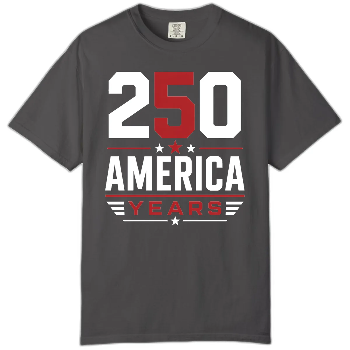 America 250th Anniversary Celebration Comfort Color in Graphite