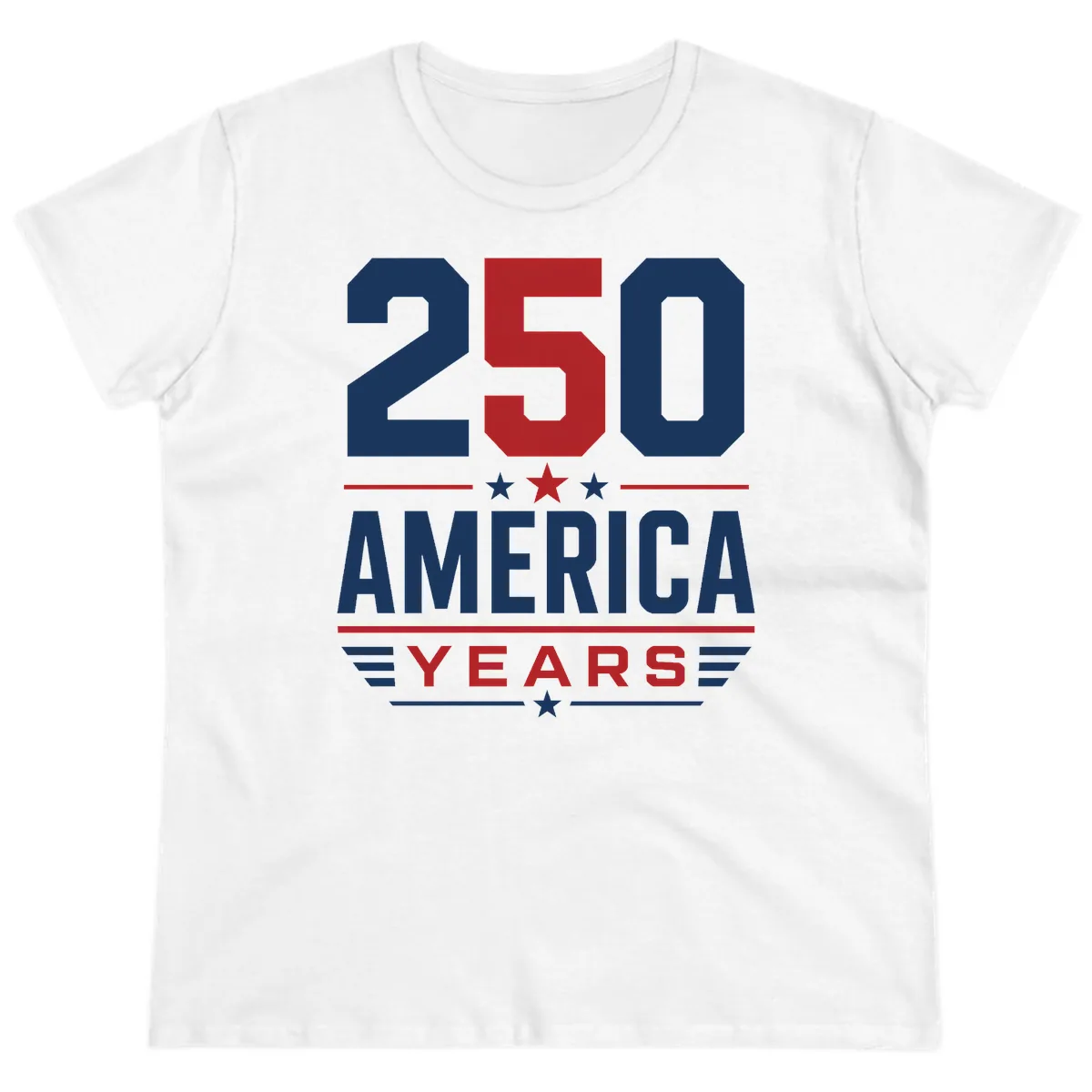 America 250th Anniversary Celebration Ladies Tee in White