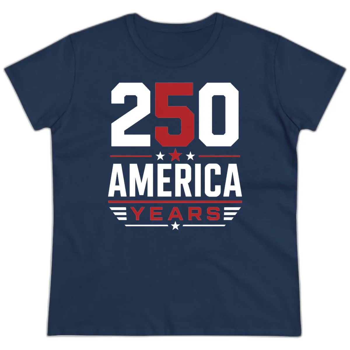 America 250th Anniversary Celebration Ladies Tee in Navy