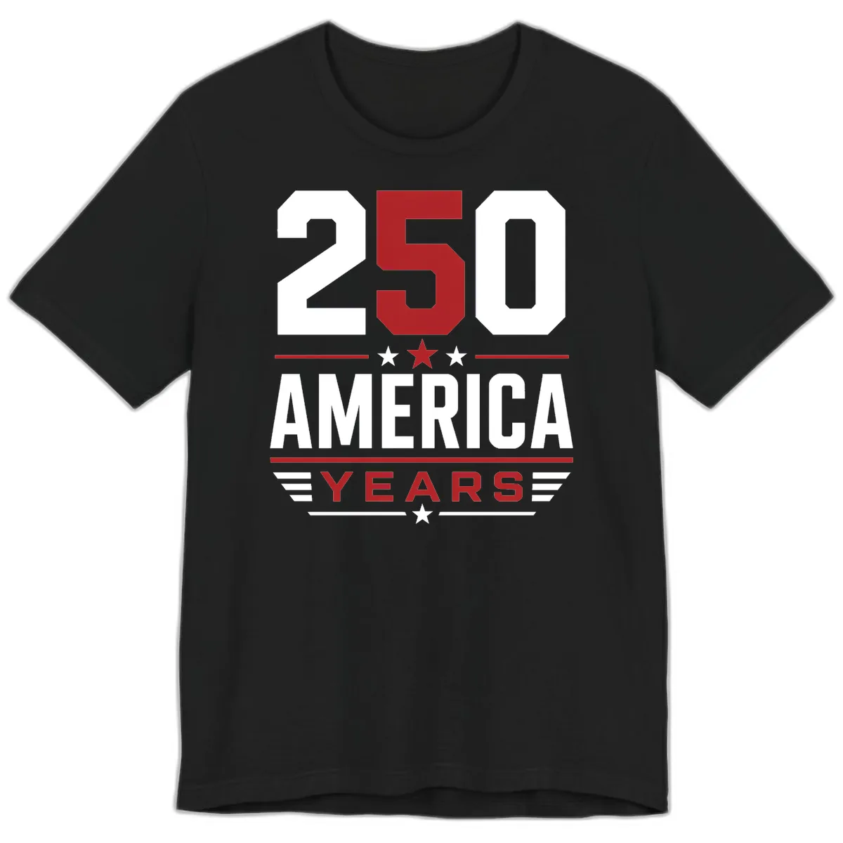 America 250th Anniversary Celebration Premium T-Shirt in Black
