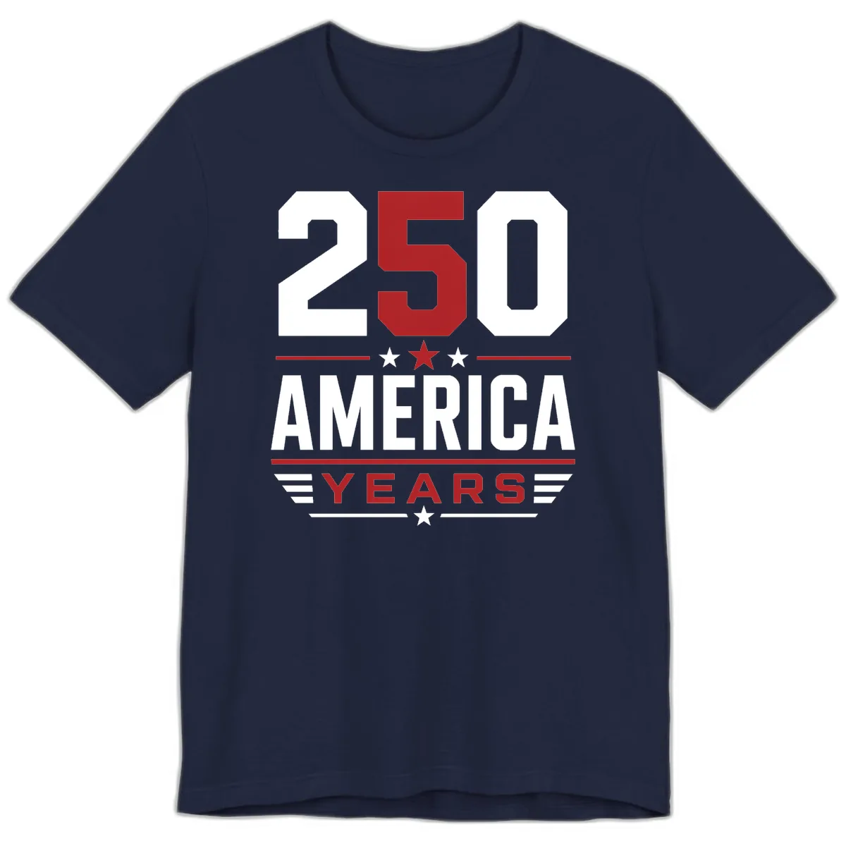 America 250th Anniversary Celebration Premium T-Shirt in Navy