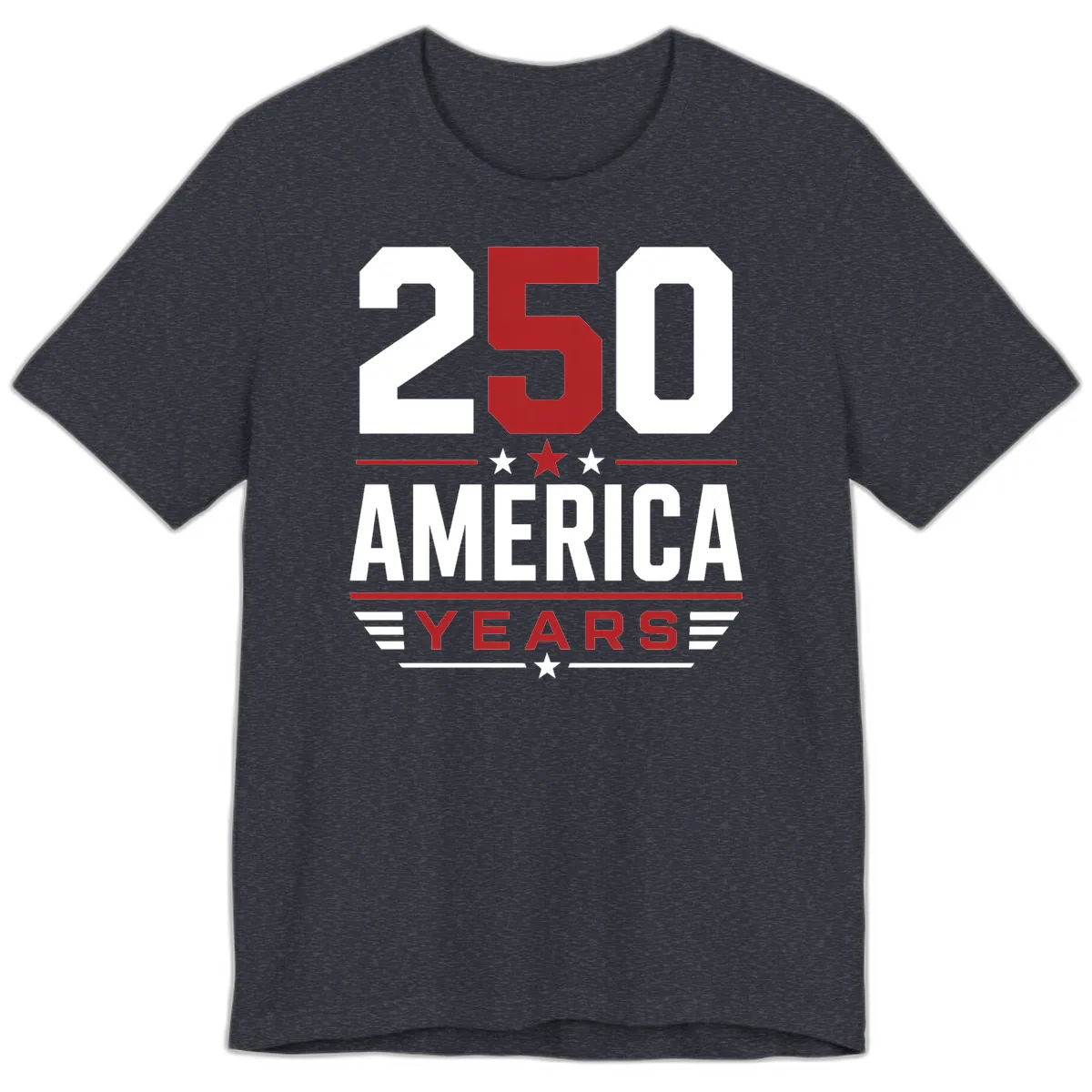 America 250th Anniversary Celebration Premium T-Shirt in Heather Navy
