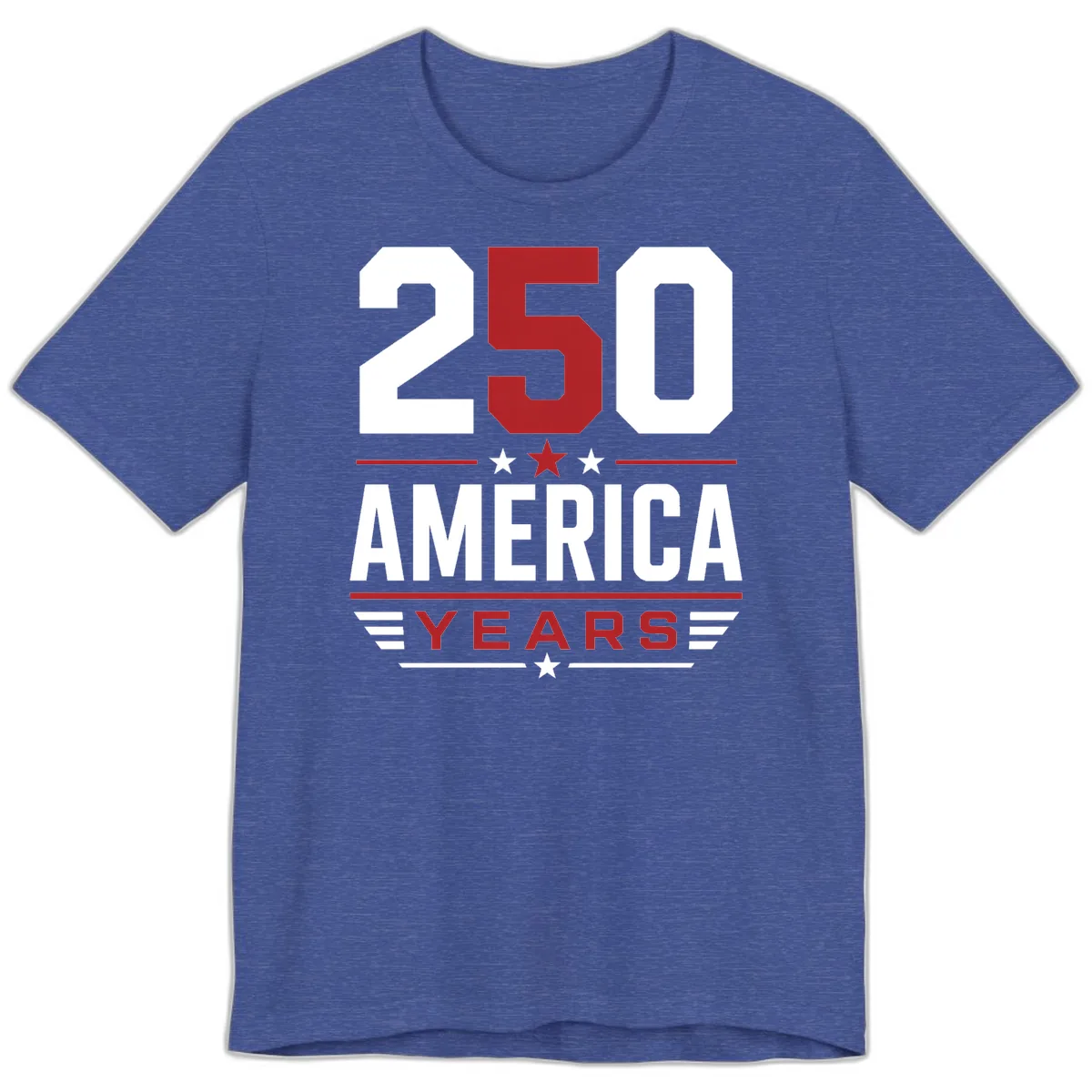 America 250th Anniversary Celebration Premium T-Shirt in Heather True Royal