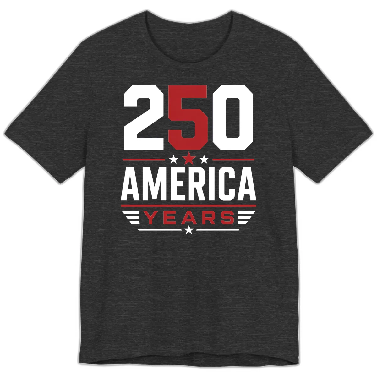 America 250th Anniversary Celebration Premium T-Shirt in Dark Grey Heather