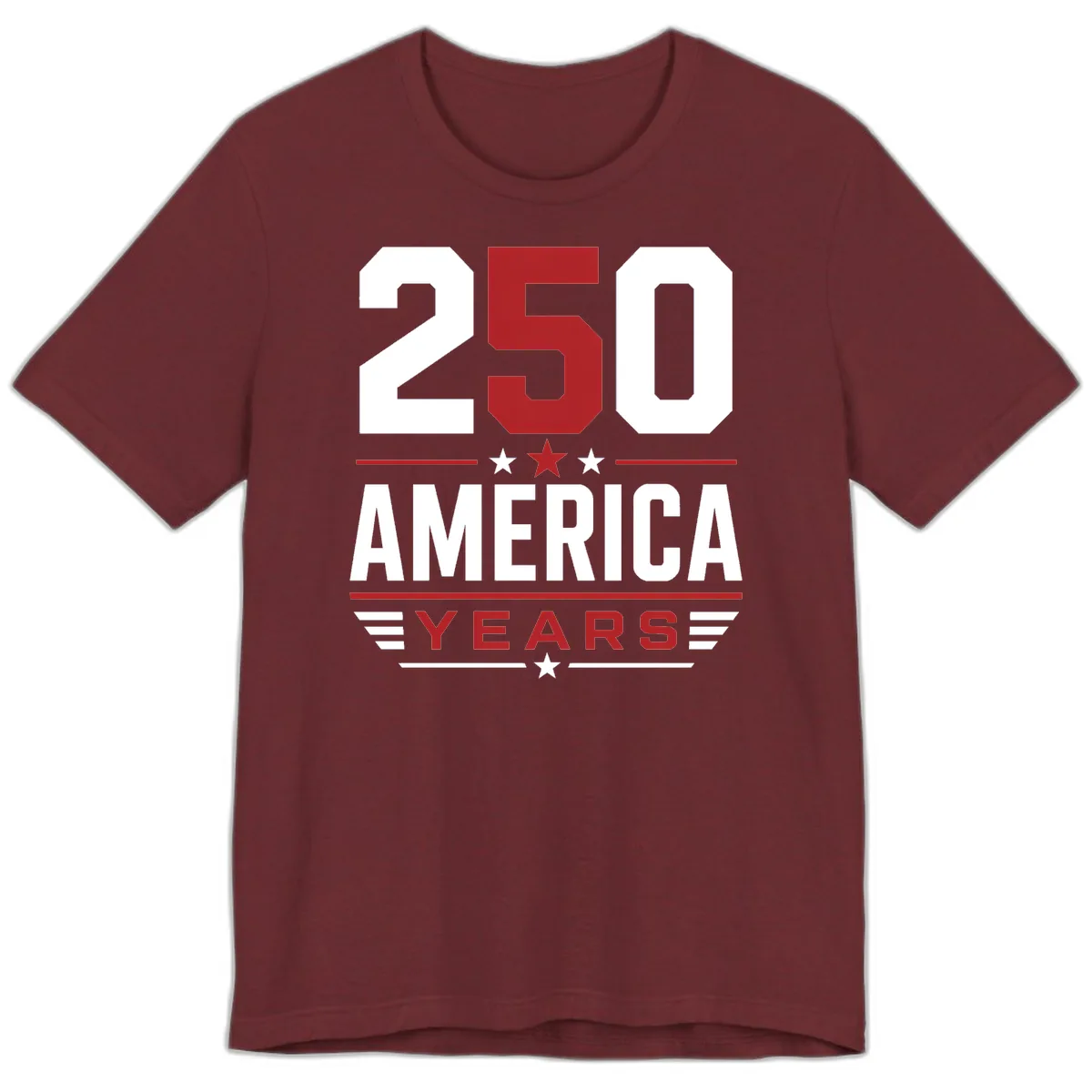 America 250th Anniversary Celebration Premium T-Shirt in Heather Cardinal