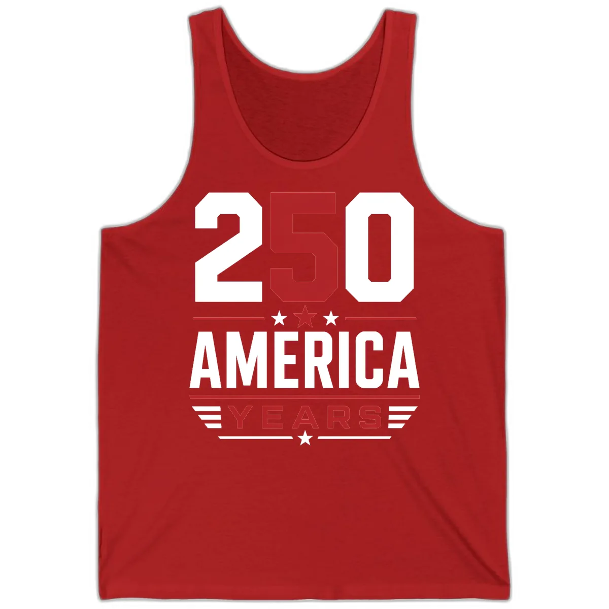 America 250th Anniversary Celebration Tank in Red