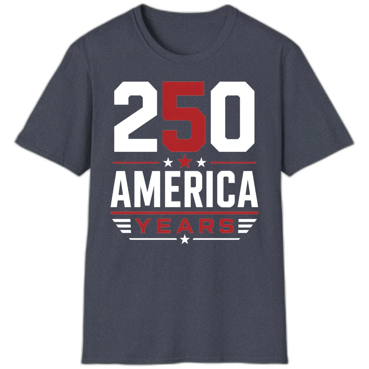America 250th Anniversary Celebration T-Shirt in Heather Navy