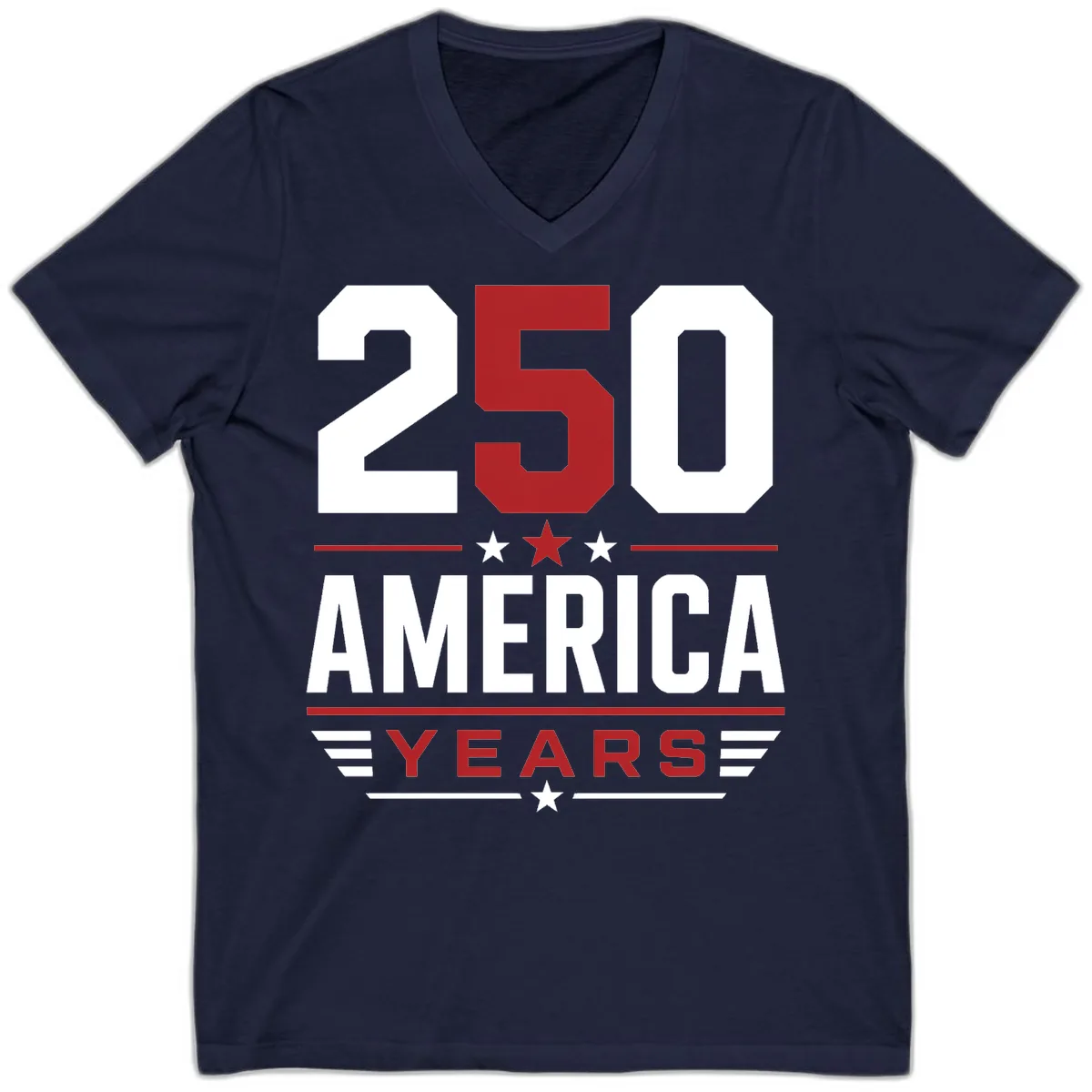 America 250th Anniversary Celebration V-Neck in Navy