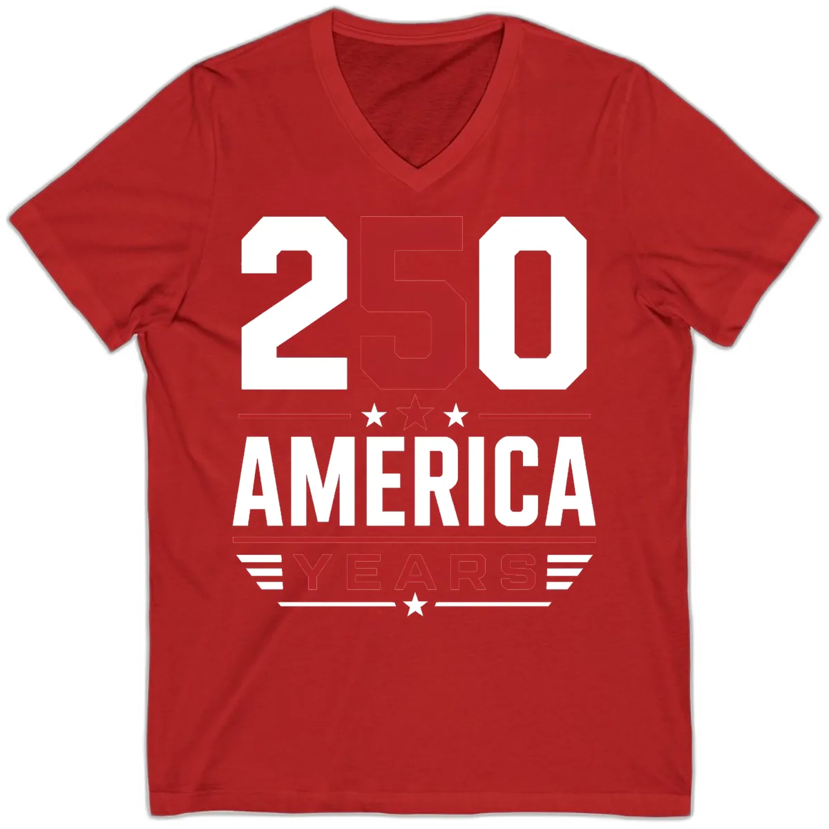 America 250th Anniversary Celebration V-Neck in Red