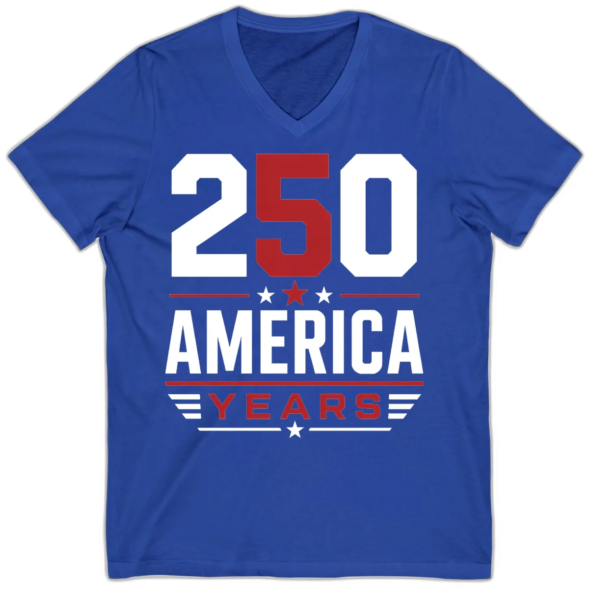 America 250th Anniversary Celebration V-Neck in True Royal