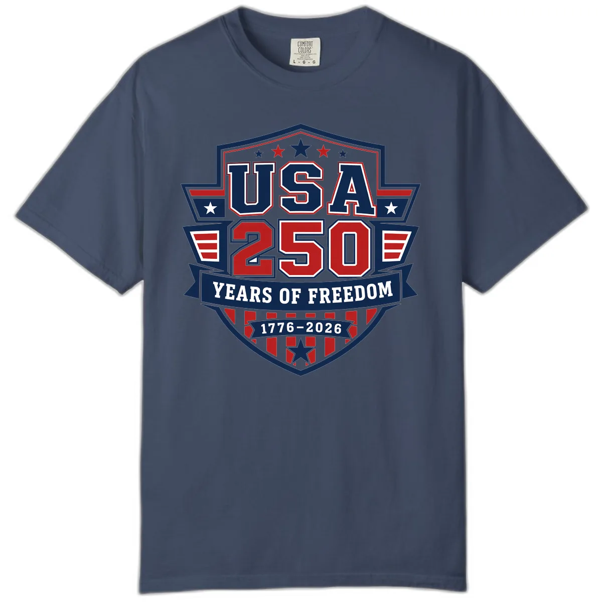 USA 250 Years Of Freedom Celebration Comfort Color in Midnight