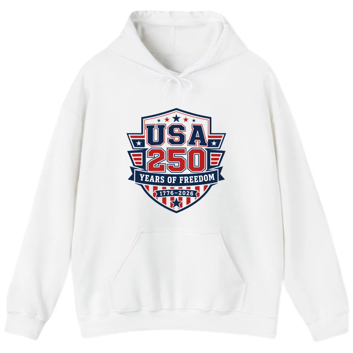 USA 250 Years Of Freedom Celebration Hoodie in White