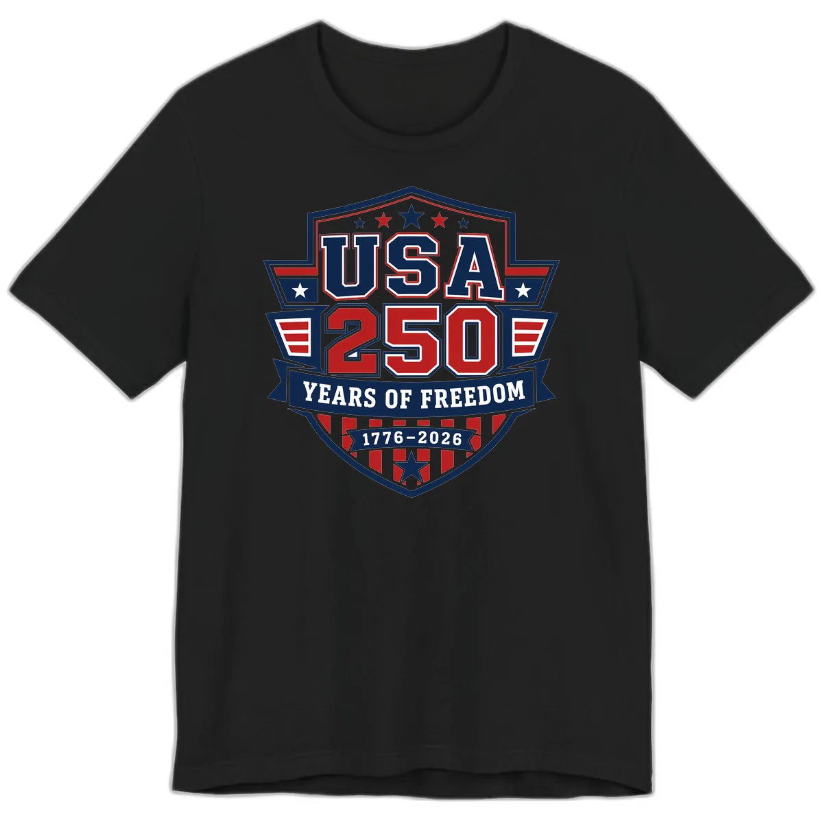 USA 250 Years Of Freedom Celebration Premium T-Shirt in Black
