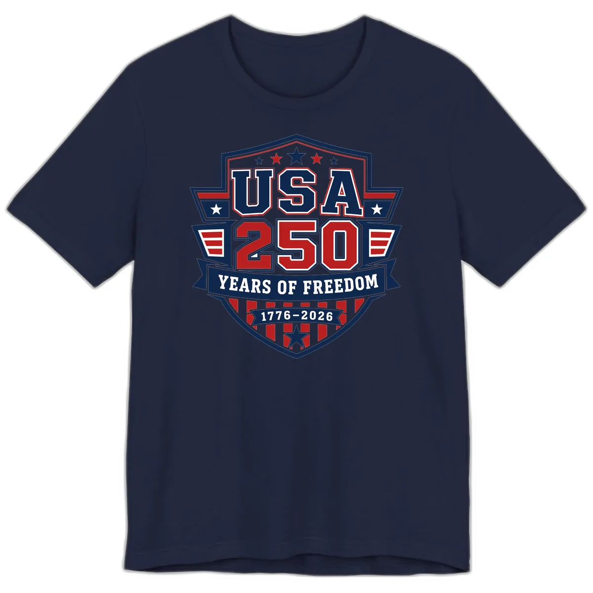 USA 250 Years Of Freedom Celebration Premium T-Shirt in Navy
