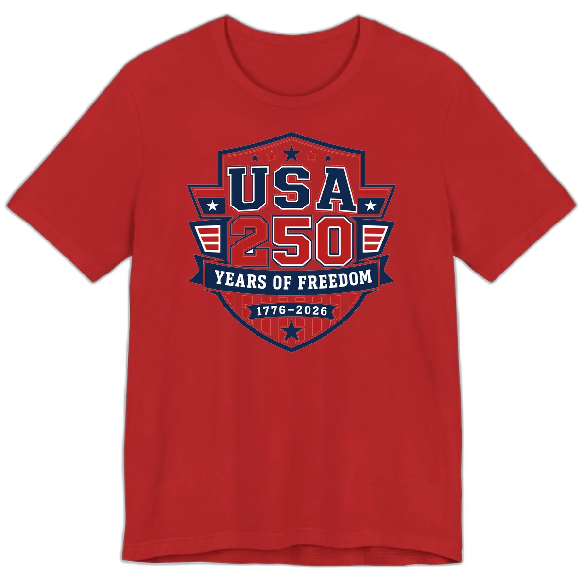 USA 250 Years Of Freedom Celebration Premium T-Shirt in Red