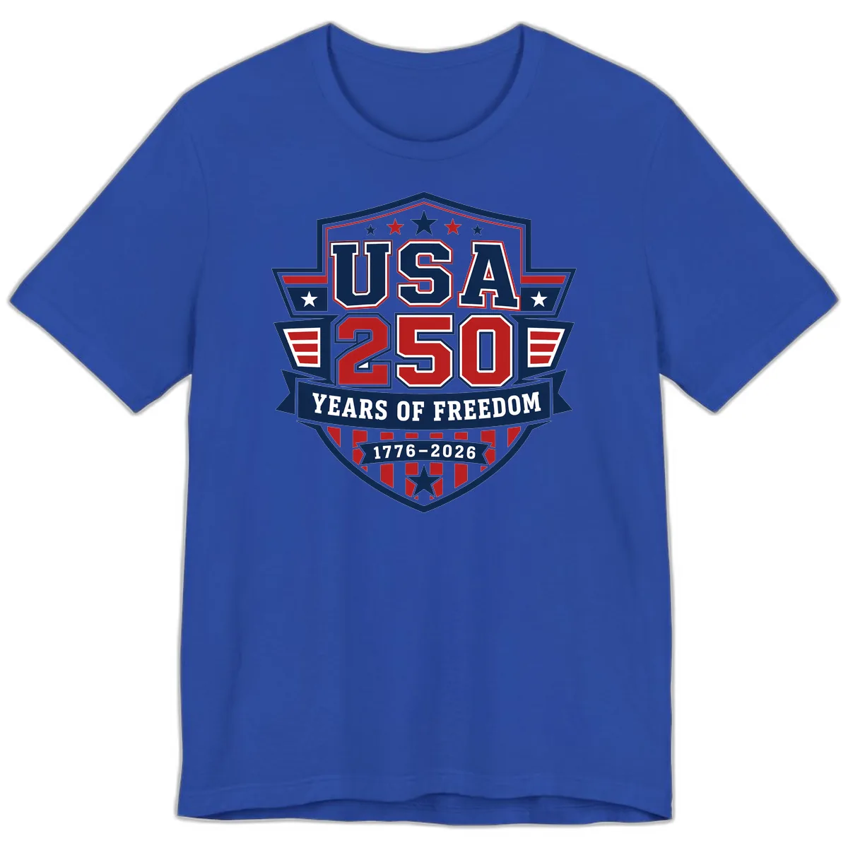USA 250 Years Of Freedom Celebration Premium T-Shirt in True Royal