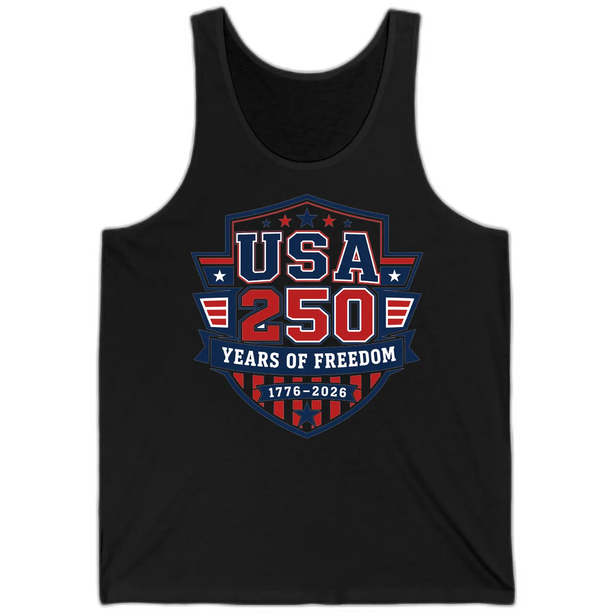 USA 250 Years Of Freedom Celebration Tank in Black