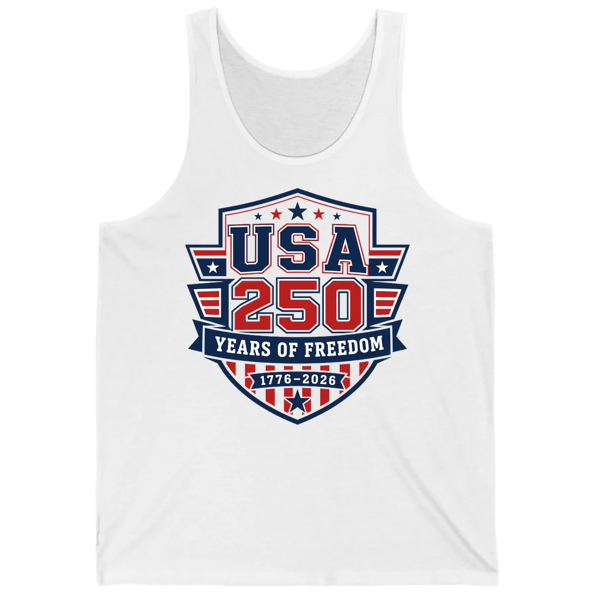 USA 250 Years Of Freedom Celebration Tank in White