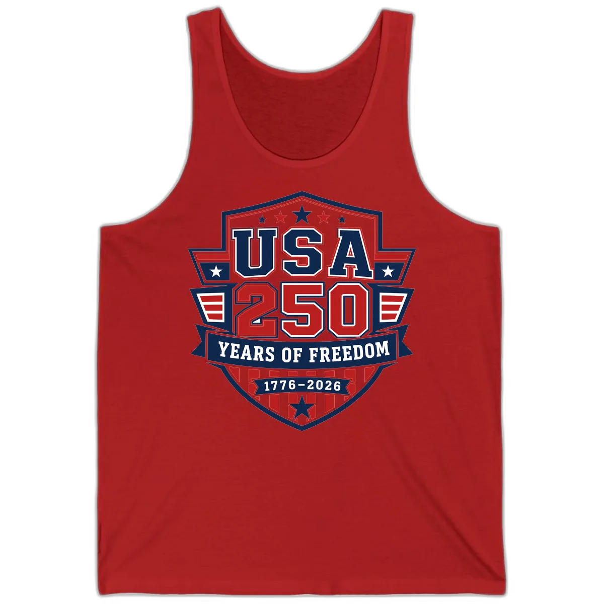 USA 250 Years Of Freedom Celebration Tank in Red
