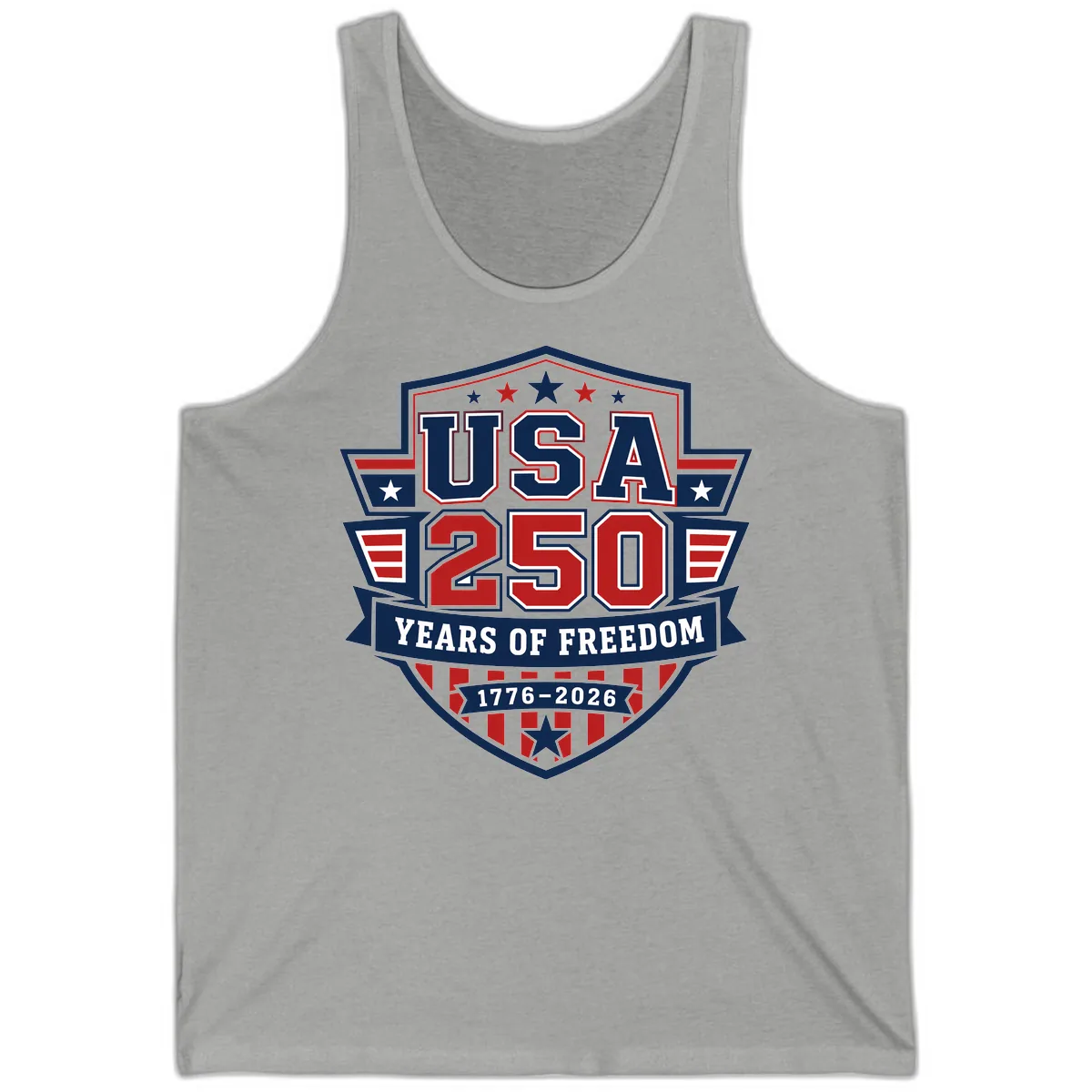 USA 250 Years Of Freedom Celebration Tank in Athletic Heather