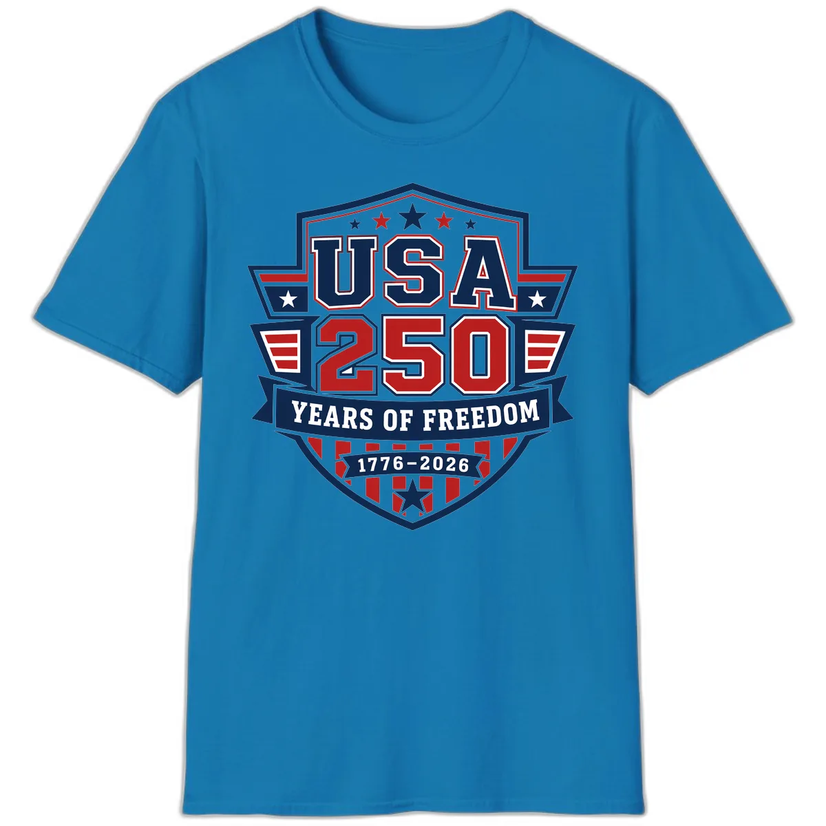 USA 250 Years Of Freedom Celebration T-Shirt in Sapphire