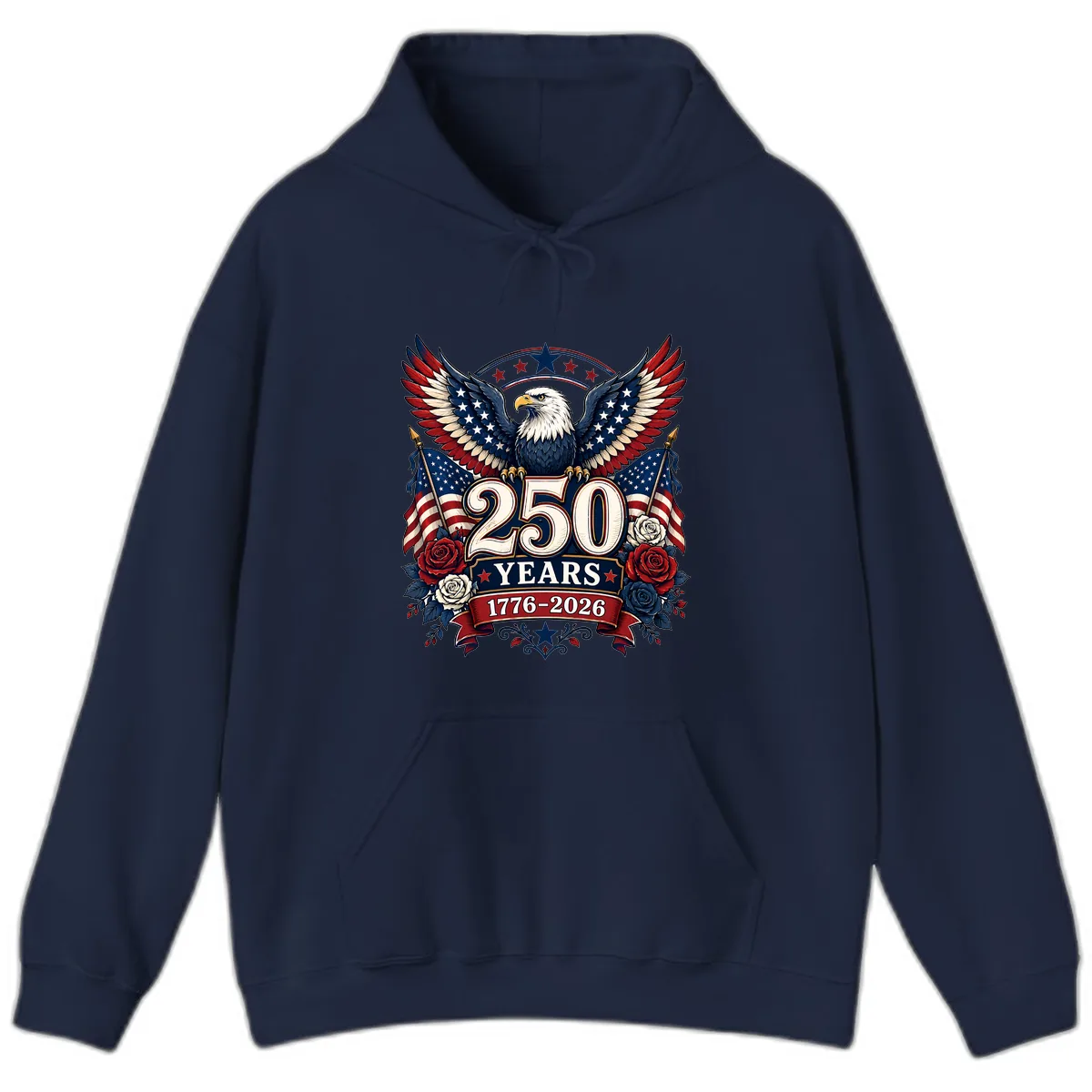 America 250 Years Celebration Design Hoodie in Navy