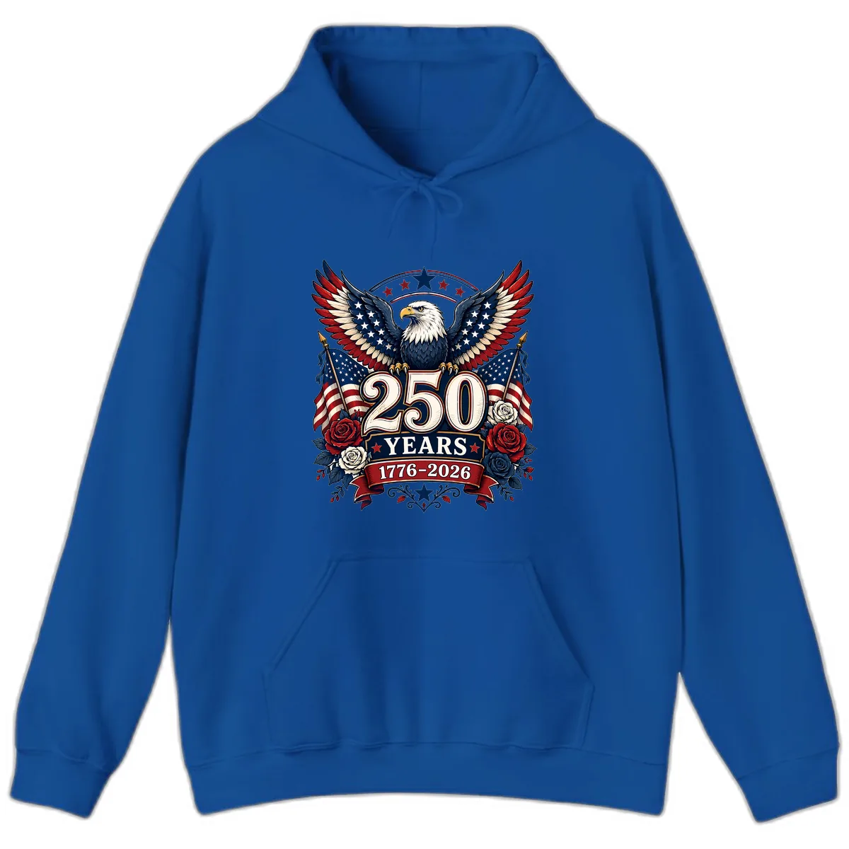 America 250 Years Celebration Design Hoodie in Royal