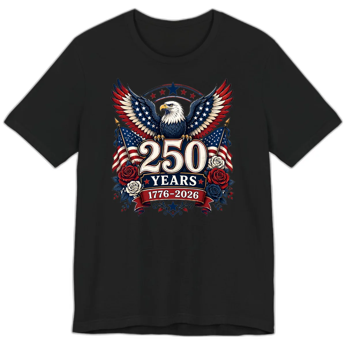 America 250 Years Celebration Design Premium T-Shirt in Black