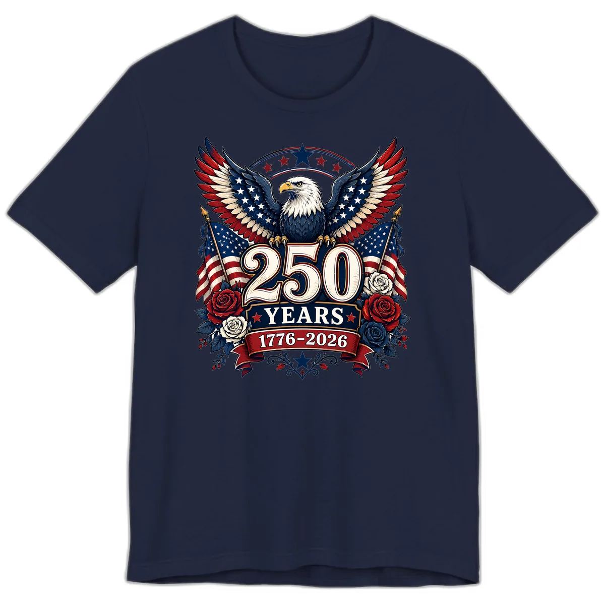 America 250 Years Celebration Design Premium T-Shirt in Navy