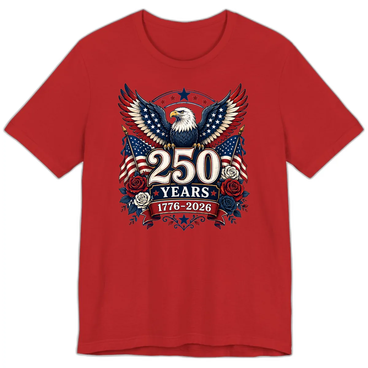 America 250 Years Celebration Design Premium T-Shirt in Red