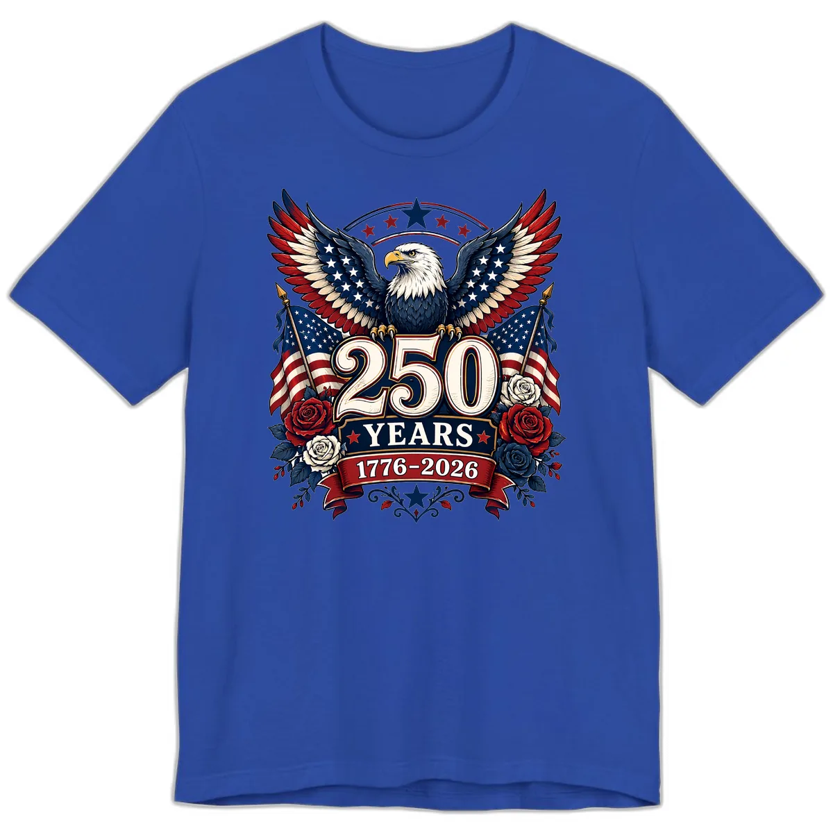 America 250 Years Celebration Design Premium T-Shirt in True Royal