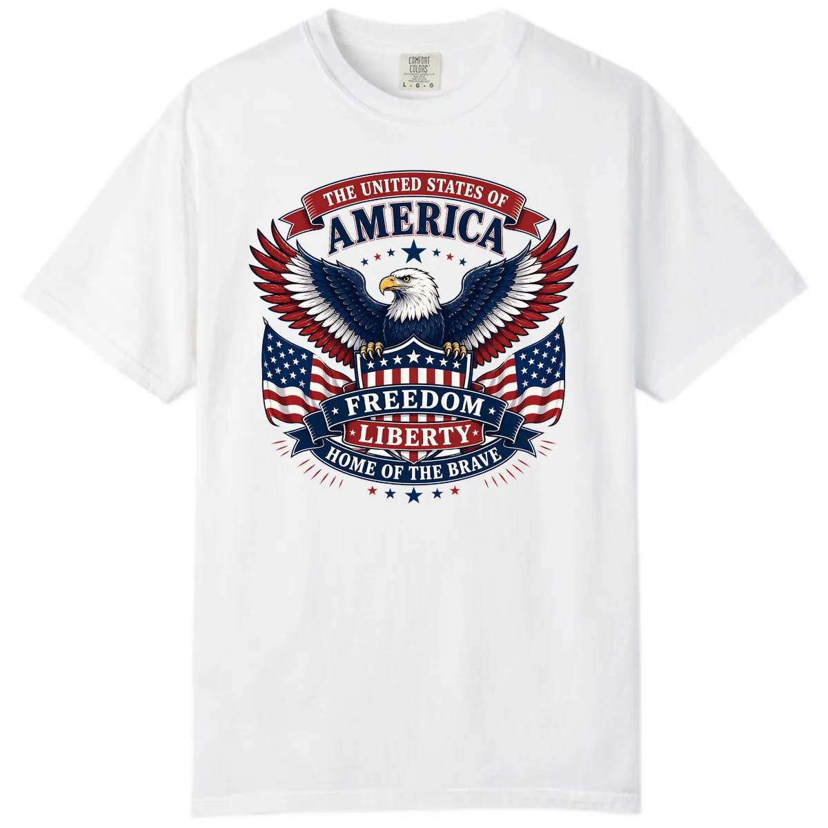 America's Freedom Eagle Celebration Comfort Color in White
