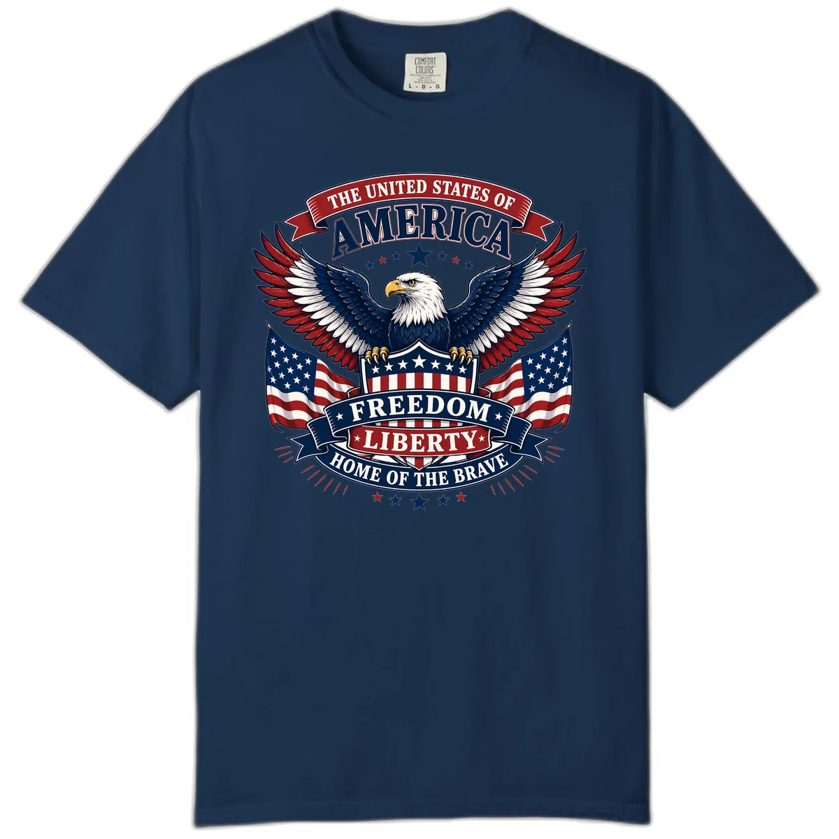 America's Freedom Eagle Celebration Comfort Color in Navy