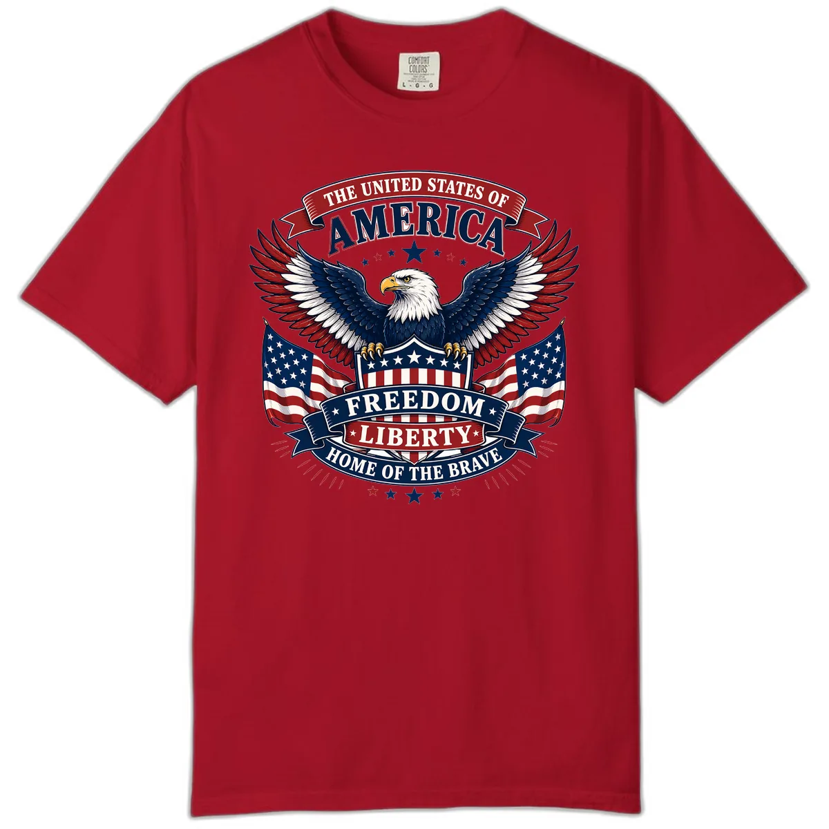 America's Freedom Eagle Celebration Comfort Color in Red