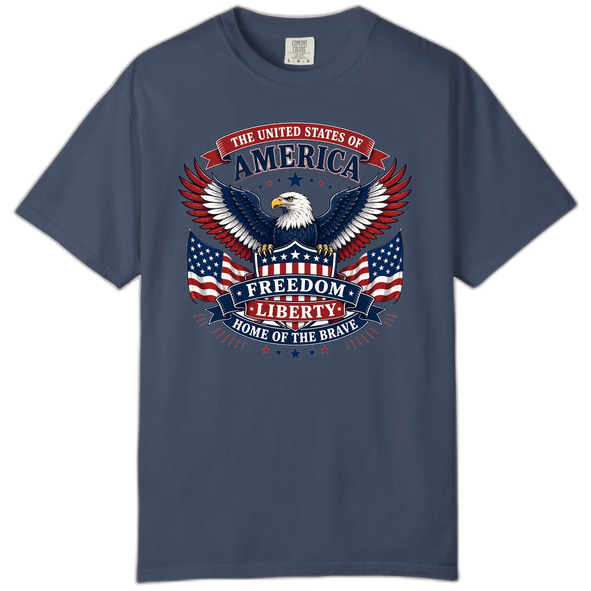 America's Freedom Eagle Celebration Comfort Color in Midnight