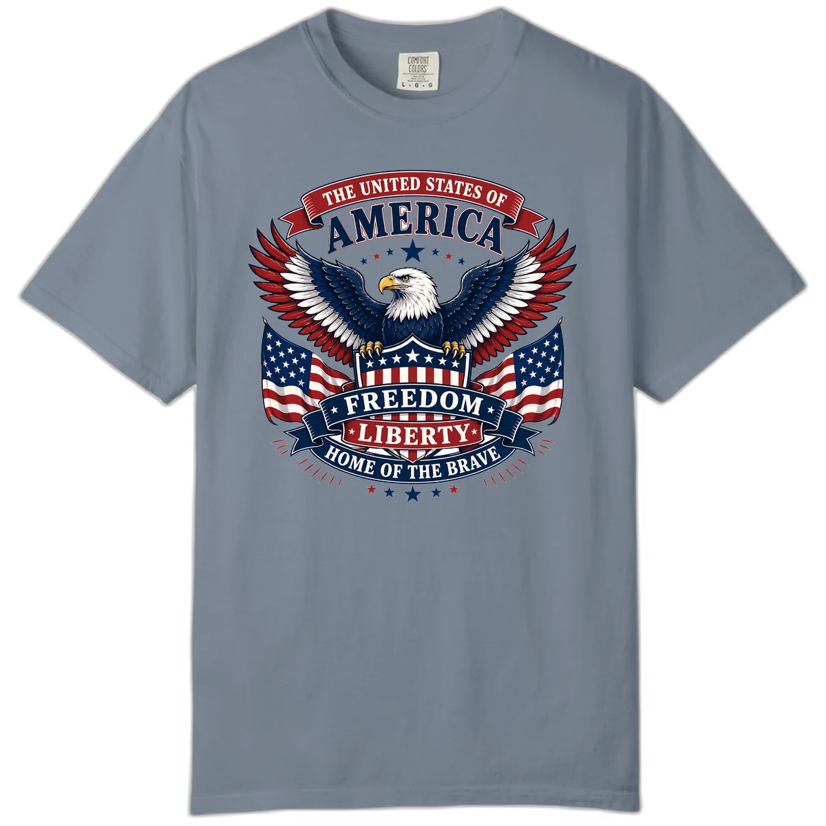 America's Freedom Eagle Celebration Comfort Color in Blue Jean