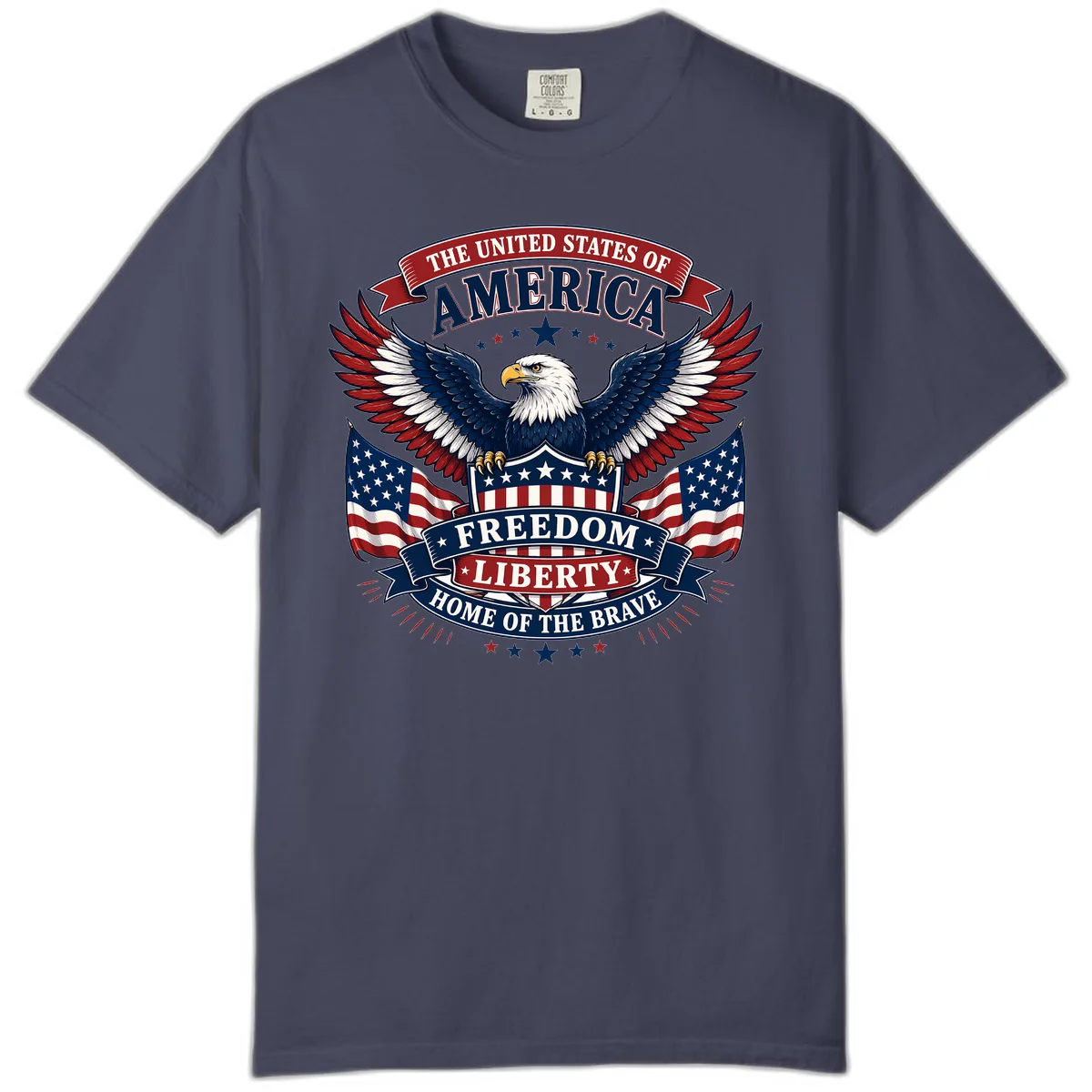 America's Freedom Eagle Celebration Comfort Color in Denim