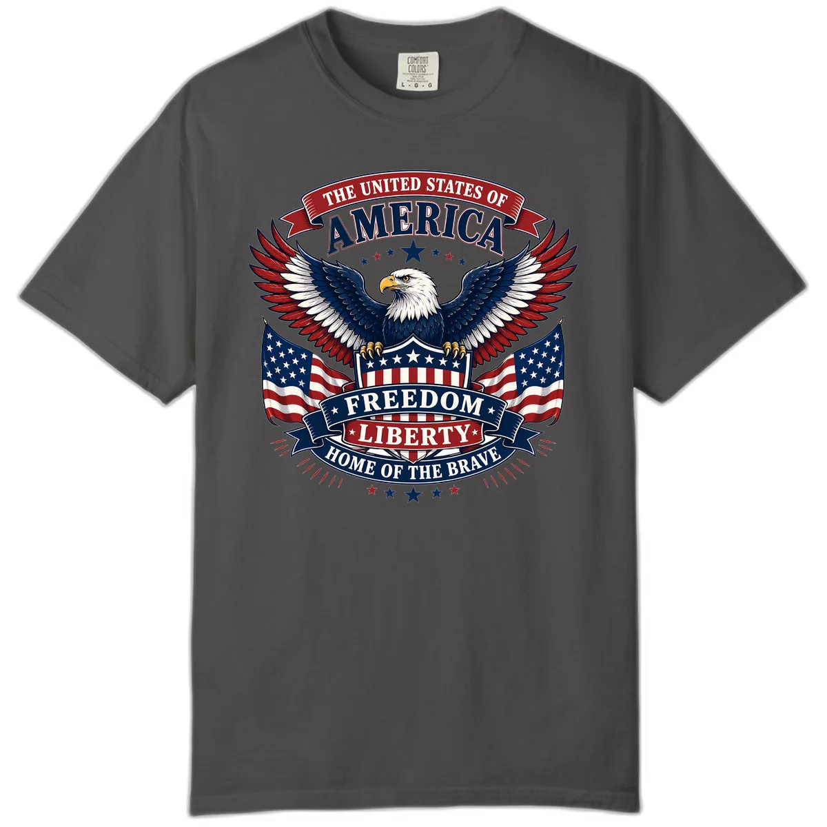 America's Freedom Eagle Celebration Comfort Color in Graphite