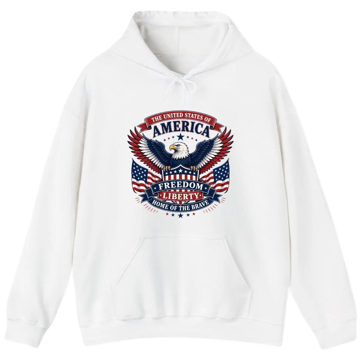 America's Freedom Eagle Celebration Hoodie in White