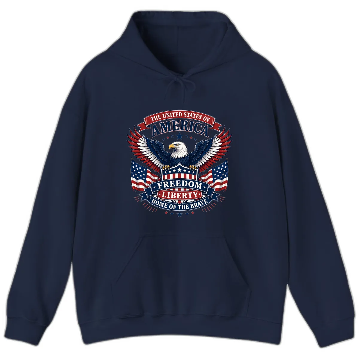 America's Freedom Eagle Celebration Hoodie in Navy
