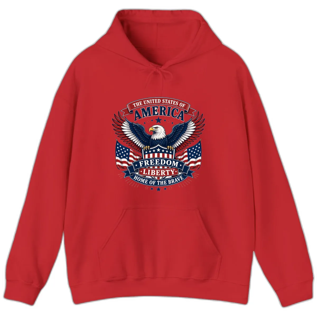 America's Freedom Eagle Celebration Hoodie in Red