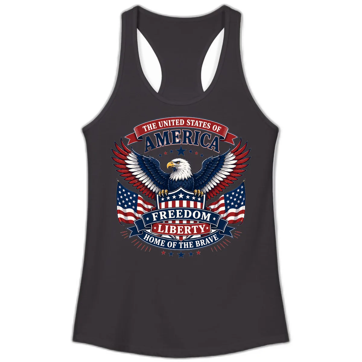 America's Freedom Eagle Celebration Ladies Tank in Black